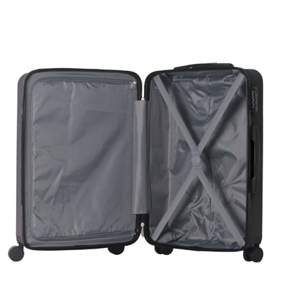 Luggage Sets ABS Hardshell 3pcs Luggage, Lightweight Durable Suitcase sets Spinner Wheels Suitcase 20''24''28'' (BLACK)