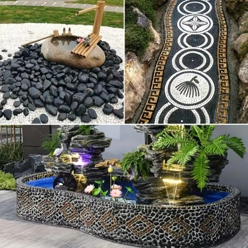 38lbs Black River Rocks, 2-3 inch Polished Pebbles for Plants, Vase Filler, Aquarium, Landscaping, Indoor/Outdoor Decor