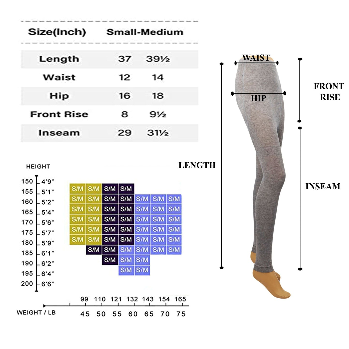 Black Thermal Leggings for Women Microfiber Soft Stretchy Full Winter Warm Tight Leggings