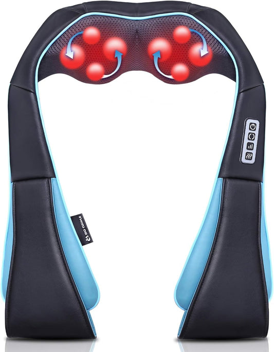 Shiatsu Neck Massager for Pain Relief – Deep Kneading Back Shoulder Massage with Heat – Ideal for Valentine's Day, Christmas, Mother's Day, Father's Day, Gifts for Men Women Mom Dad Her Him