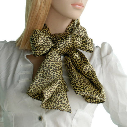 Blando Chic Small Leopard Animal Print Soft Natural Silk Scarf/Wrap/Shawl(Large)