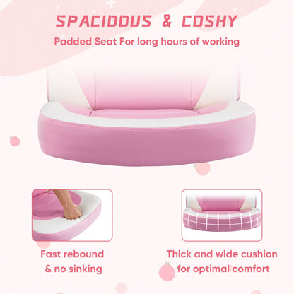 Ergonomic Office Computer Home Gaming Desk Chair Adjustable PU Leather Racing Chair Flip-up Armrest For Christmas Furniture
