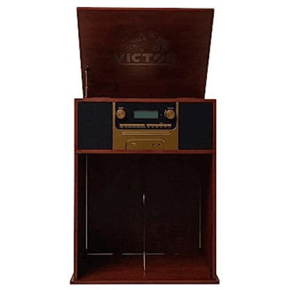 Victor Boyleston 7-in-1 3-Speed Turntable Music Center with Album Storage
