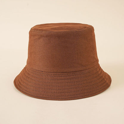 Hat new female Korean version of solid color simple fisherman hat double basin hat sun hat cover face female summer tide