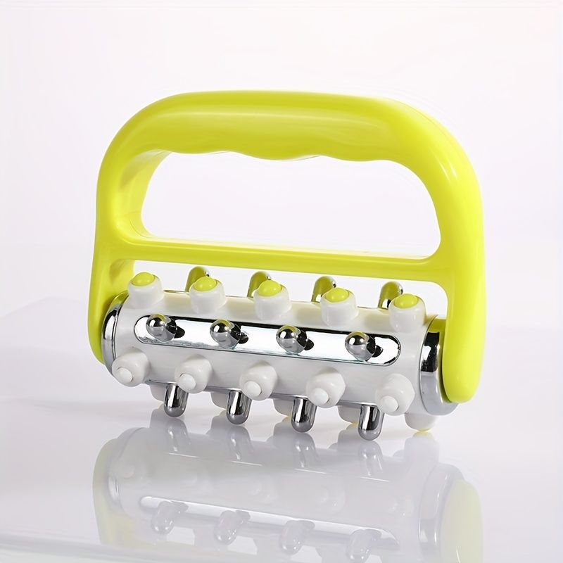 1pc Handheld Body Roller Massager, Roller Control Lifting Tools For Back, Ergonomic Handle Plastic Massager, Fascia Release And Muscle Massage Roller