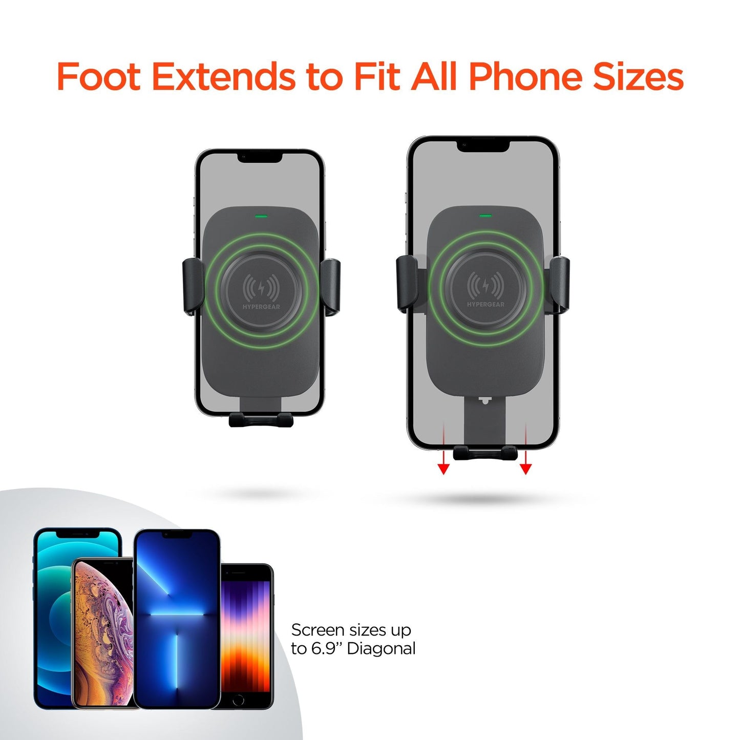 HyperGear Gravity 15W Wireless Fast Charge Mount
