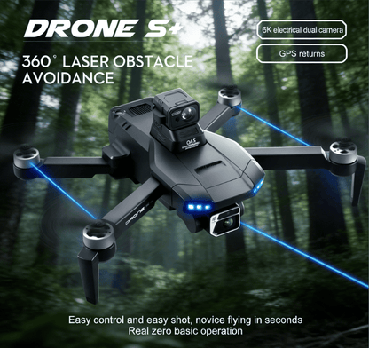 DRONE S+ 6K Electric Tuning Dual-Camera Drone with 360° Laser Obstacle Avoidance, GPS Automatic Return, Perfect Aerial Photography Tool for Beginners with Zero Threshold
