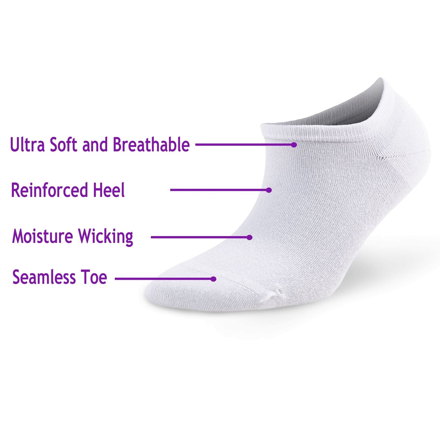 Bamboo Sneaker Socks for Men 6 Pairs No Show Soft Casual Breathable Sneaker Socks