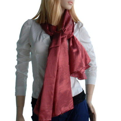 Blando Red Small Cute Dot Design Campus Style Silk Scarf/Wrap/Shawl(Small)