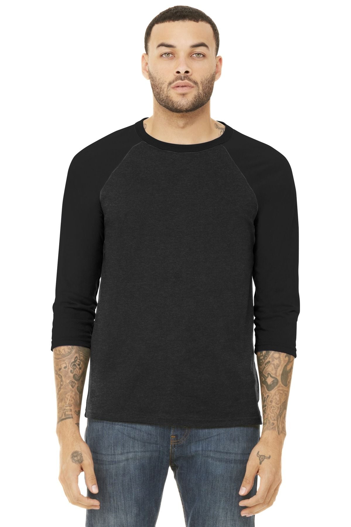 BELLA+CANVAS Unisex 3/4-Sleeve Baseball Tee BC3200