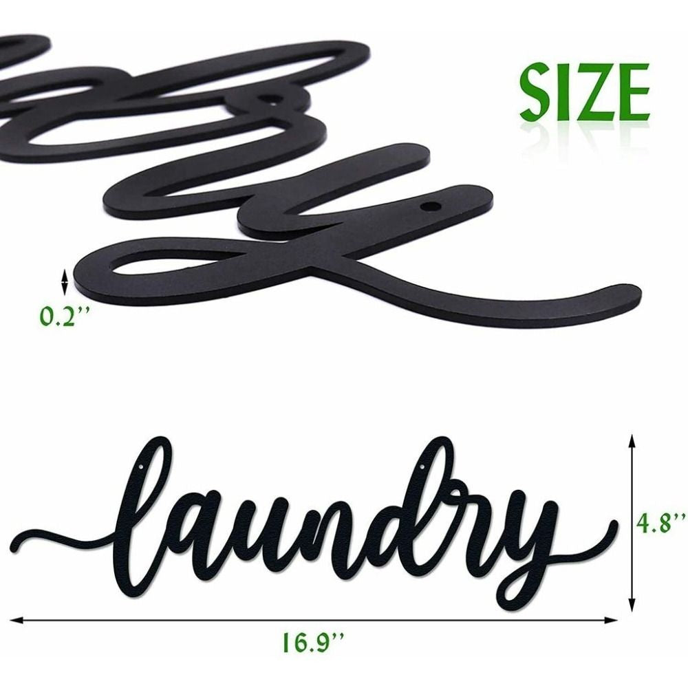 CIFbuy Metal Baked Paint Laundry Sign Wall Art Modern Laundry Room Decor (TikTok, temu pickup)