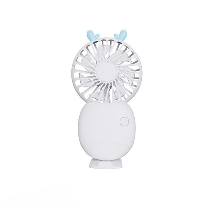 USB mini fan cartoon handheld fan portable desktop charging home electric fan gift