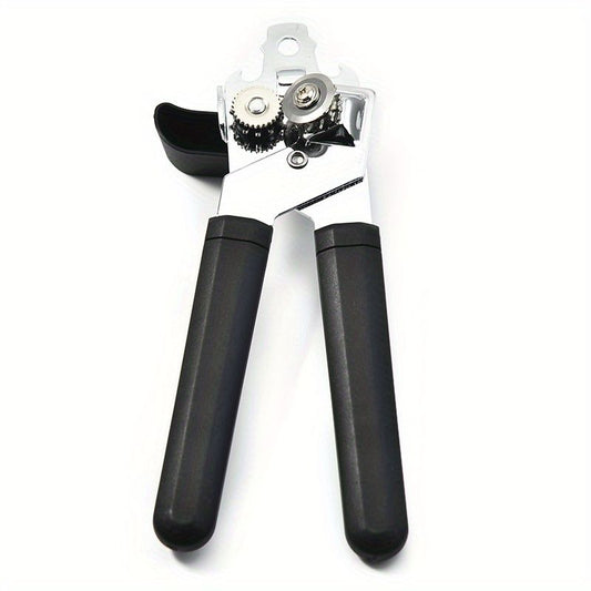1pc, Heavy Duty Stainless Steel Jar and Bottle Opener - Adjustable and Smooth Edge Manual Hand Held Can Opener for Easy Opening - Perfect for Kitchen and Back to School Supplies