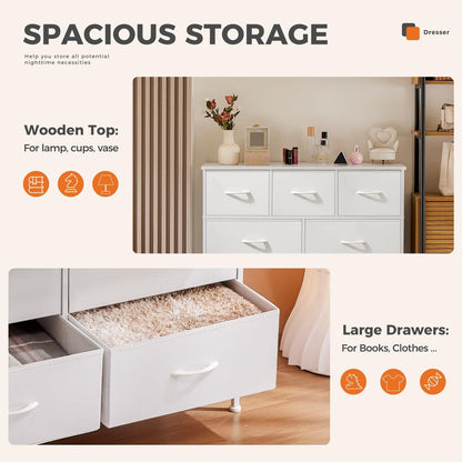 Dresser for bedroom 7 storage Spaces, assembled wardrobe lockers, bedroom furniture lockers