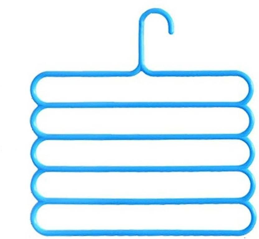 5 Layer Hanger Plastic Multipurpose Kitchen Towels Hanger, Space Saver Cabinet Hanger Multiple Clothe Hanger Tie Shawls Cabinet Organizer