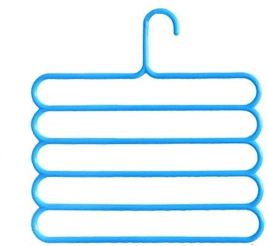 5 Layer Hanger Plastic Multipurpose Kitchen Towels Hanger, Space Saver Cabinet Hanger Multiple Clothe Hanger Tie Shawls Cabinet Organizer