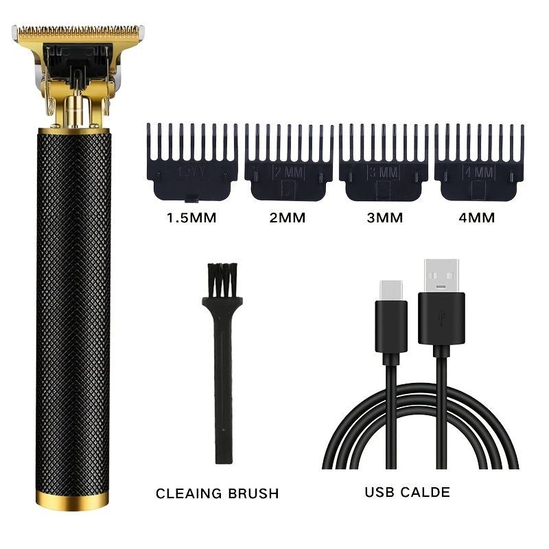 Electric Hair Clipper Cordless Hair Trimmer Set For Hair Cutting; Professional Trimmer USB Rechargeable