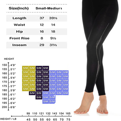 Bamboo Leggings for Women Soft Stretchy Full Length Elastic Leggings with Fancy Accessories