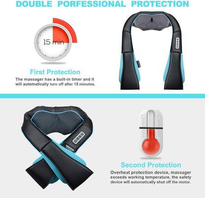 Shiatsu Neck Massager for Pain Relief – Deep Kneading Back Shoulder Massage with Heat – Ideal for Valentine's Day, Christmas, Mother's Day, Father's Day, Gifts for Men Women Mom Dad Her Him