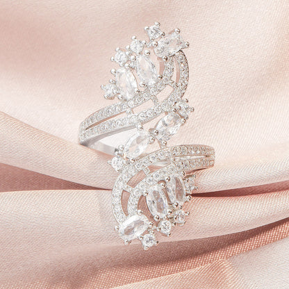 Luxury Amethyst Zircon Ring Woman Ring Valentine's Day Gift Zicron Inlaid
