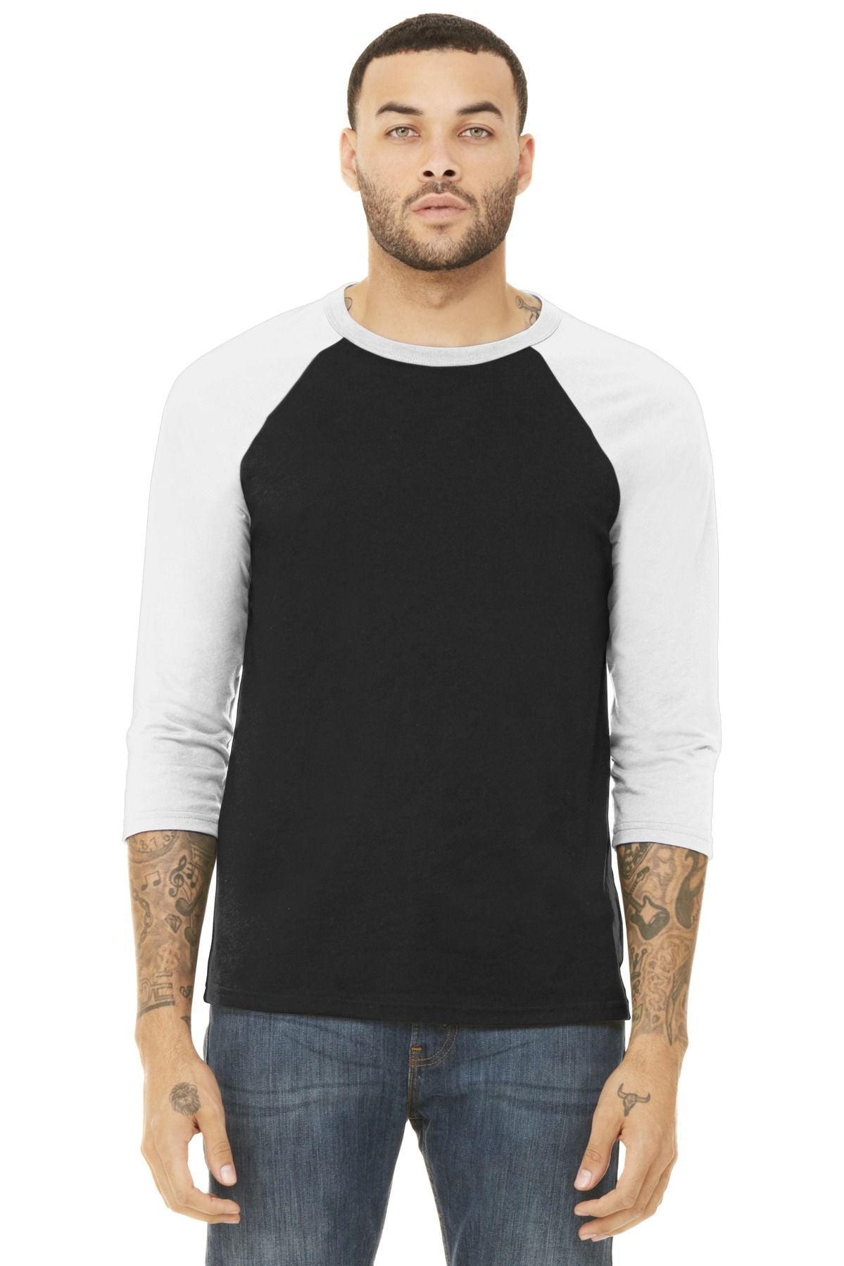 BELLA+CANVAS Unisex 3/4-Sleeve Baseball Tee BC3200