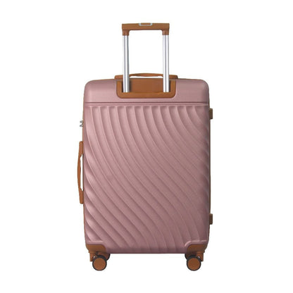 Luggage Sets ABS Hardshell 3pcs Luggage, Lightweight Durable Suitcase sets Spinner Wheels Suitcase with TSA Lock 20''24''28'' Available(Rose Gold )