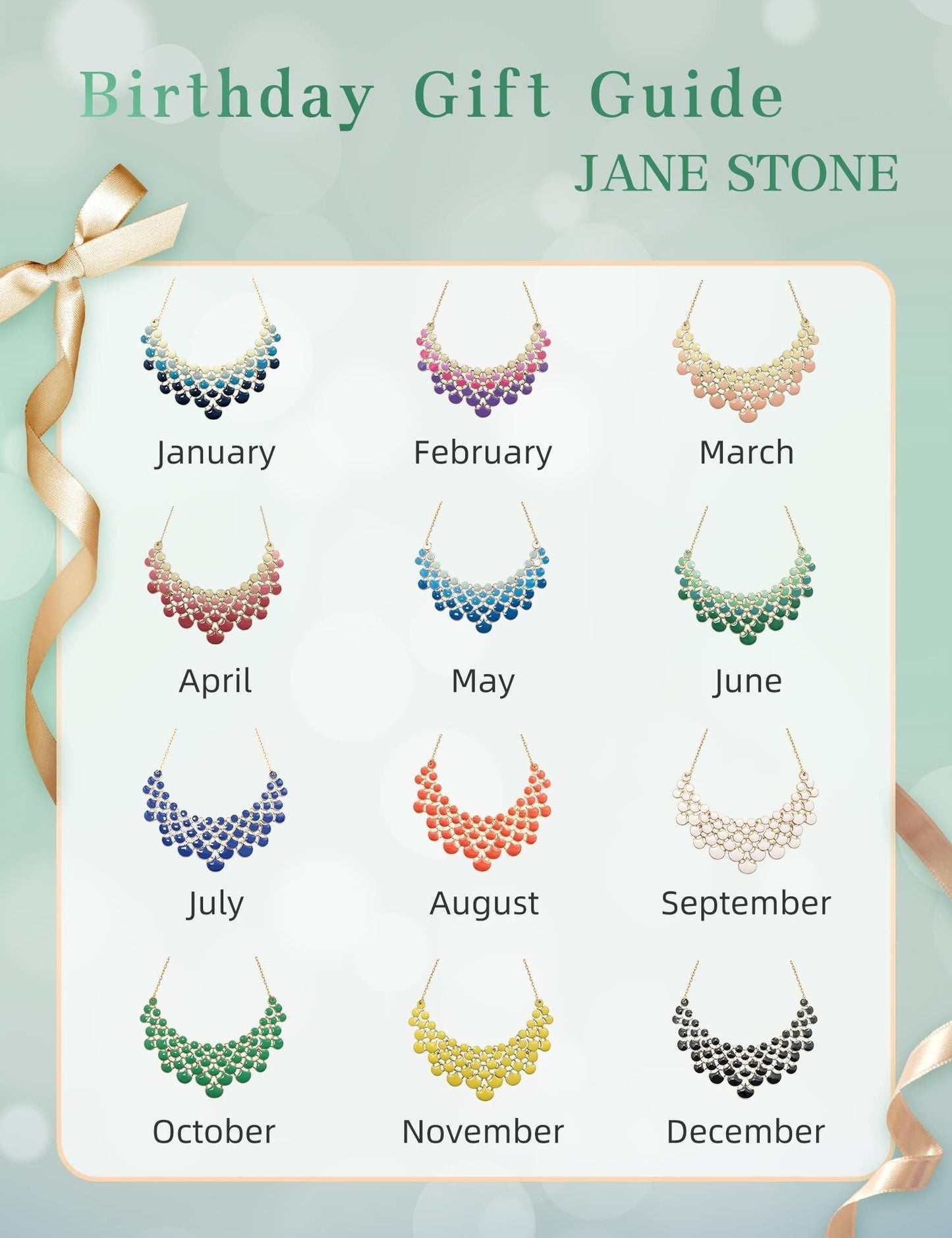Jane Stone Fashion Statement Collar Necklace Vintage Openwork Bib Costume Jewelry