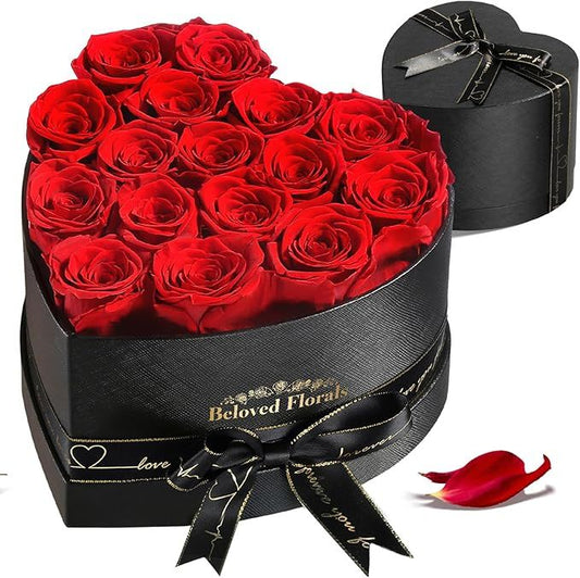 16 Preserved Flowers Rose Birthday Gifts for Women Her Mom Wife Girlfriend Grandma on Valentines Mothers Day Christmas Anniversary Romantic