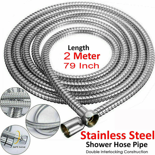 2 m / 3 m / 79" / 118" Shower Water Hose Shower Head Stainless Steel Flexible Replacement Hose