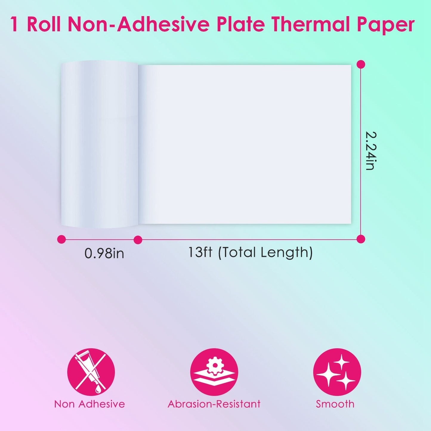 Pocket Wireless Thermal Printer Portable Mini Sticker Maker Machine Rechargeable Inkless Photo Printer for Printing Label Journal Study Notes Memo Photos