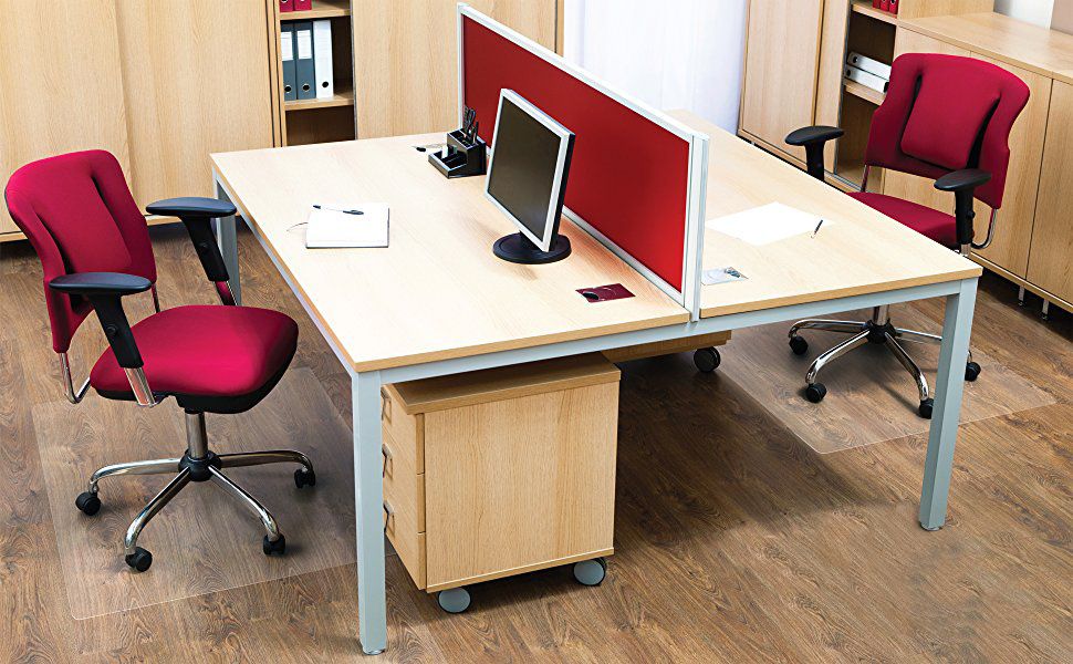Direct Wicker Office Chair Mat for Hard Floor (30 "X 48" Rectangle), Transparent PVC Material