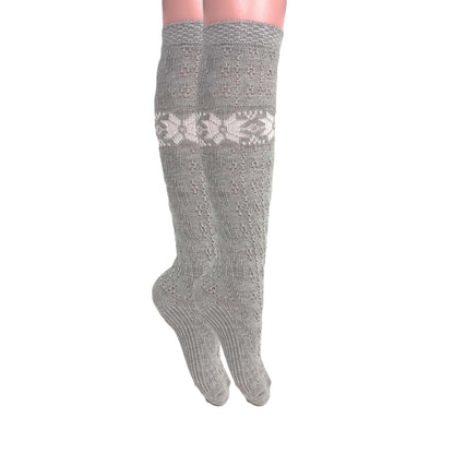 Cotton Knee High Knitted Socks for Women Novelty Knee Socks 1 Pair
