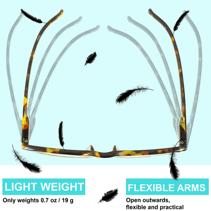4 Pairs Mens Women Spring Hinge Round Horn Power Oval Reading Reader Glasses 1-4