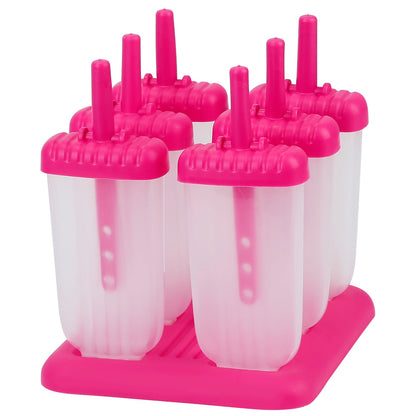 6Pcs Popsicle Molds Reusable Ice Cream DIY Ice Pop Maker Ice Bar Maker Plastic Popsicle Mold For Homemade Iced Snacks