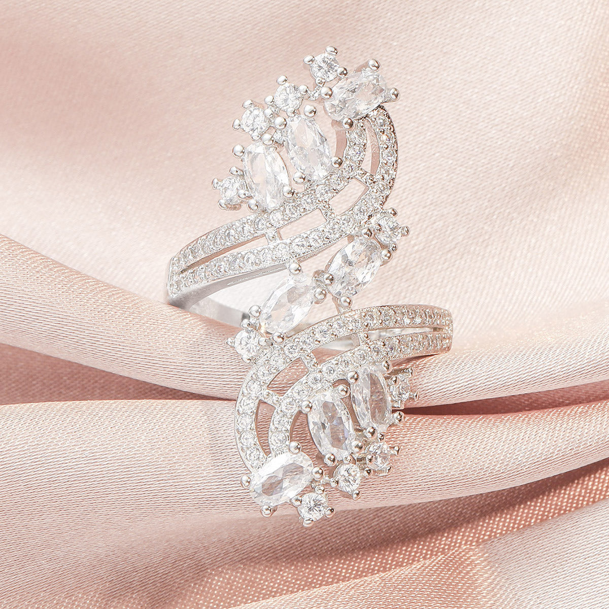 Luxury Amethyst Zircon Ring Woman Ring Valentine's Day Gift Zicron Inlaid