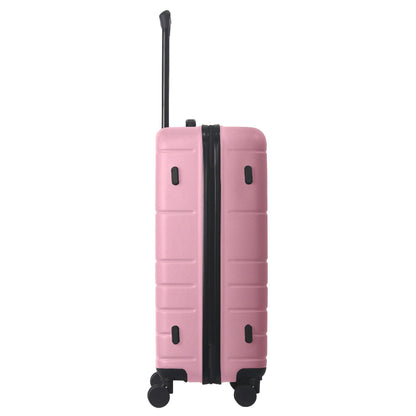 Luggage Sets ABS Hardshell 3pcs Luggage, Lightweight Durable Suitcase sets Spinner Wheels Suitcase with TSA Lock 20''24''28'' Available(Pink)