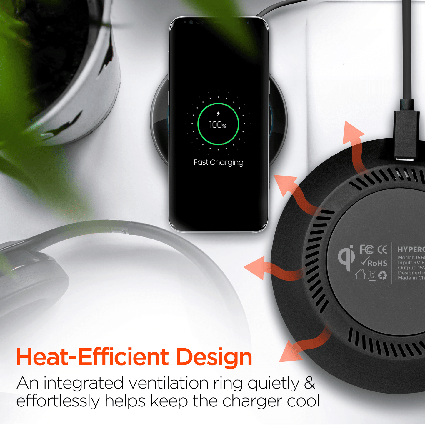 HyperGear ChargePad Pro 15W Wireless Fast Charger USB-C