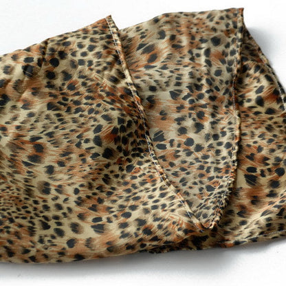 Blando Wild Leopard Color Funky Exquisitely Soft Silky Scarf/Wrap/Shawl(Small)