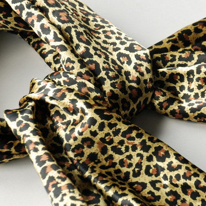 Blando Gold Leopard Design Fashion Exquisitely Soft Natural Silky Scarf/Wrap/Shawl(Small)