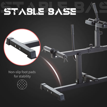 Steel Seated Calf Raise Machine Adjustable Leg Press Strength Training Gym Black