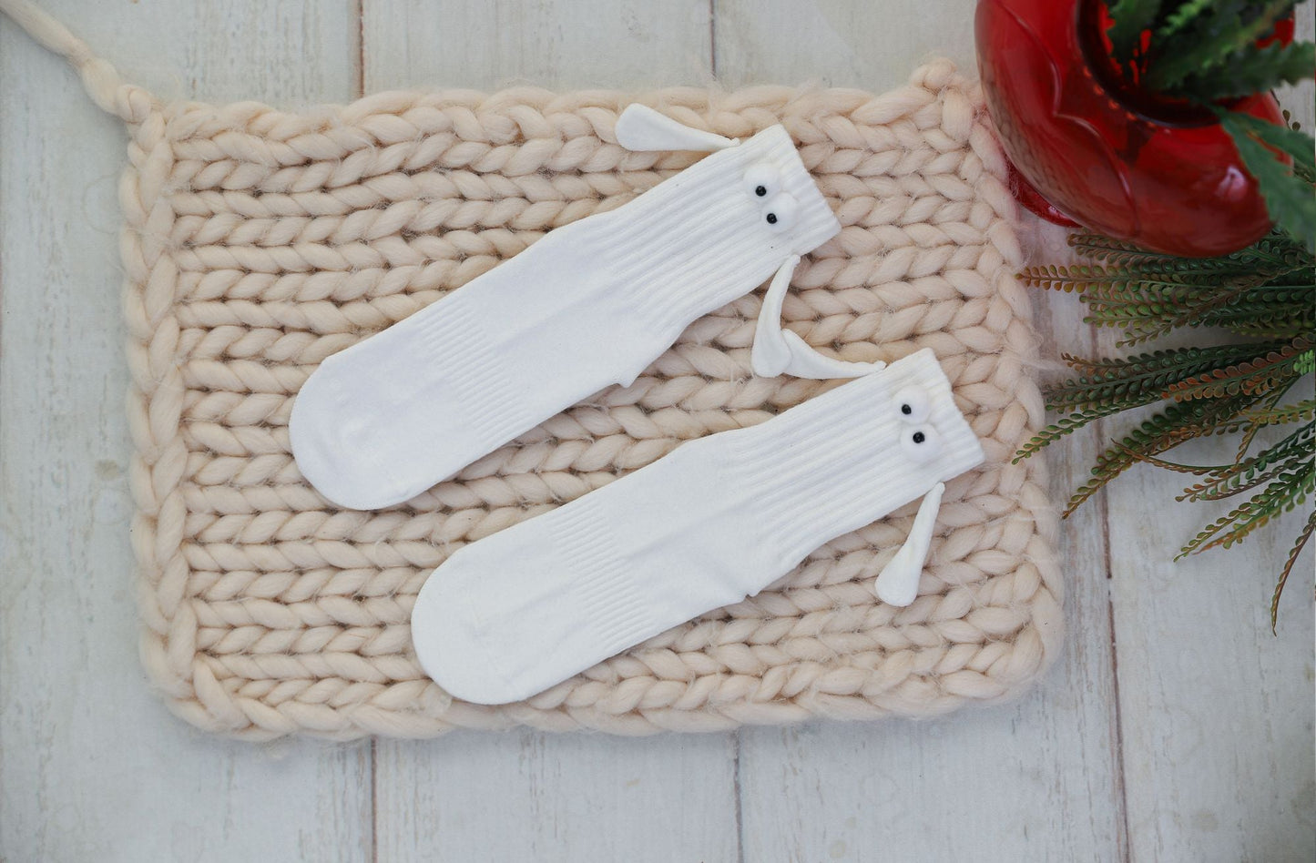 Couple Socks with Magnetic Hands 2 Pairs Magnetic Socks Funny Gifts For Valentines Day