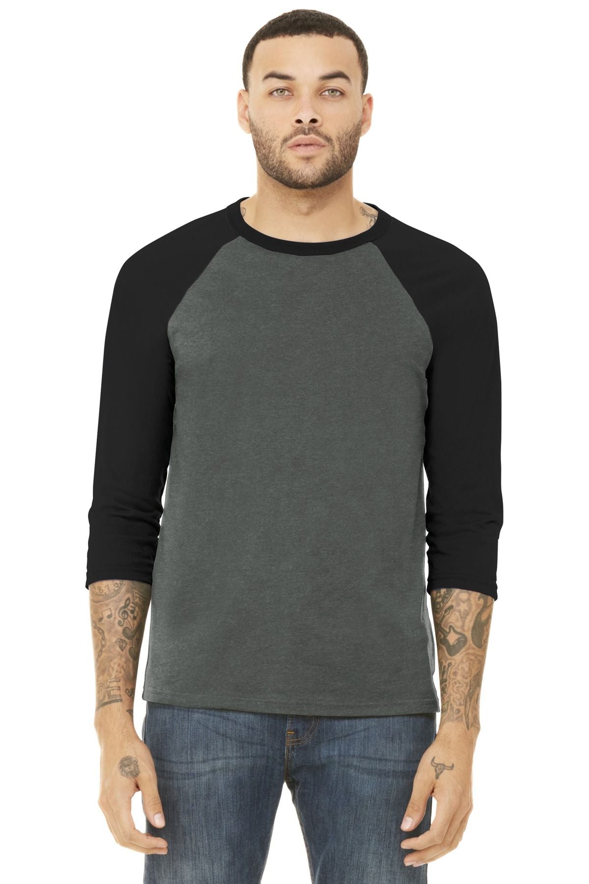 BELLA+CANVAS Unisex 3/4-Sleeve Baseball Tee BC3200