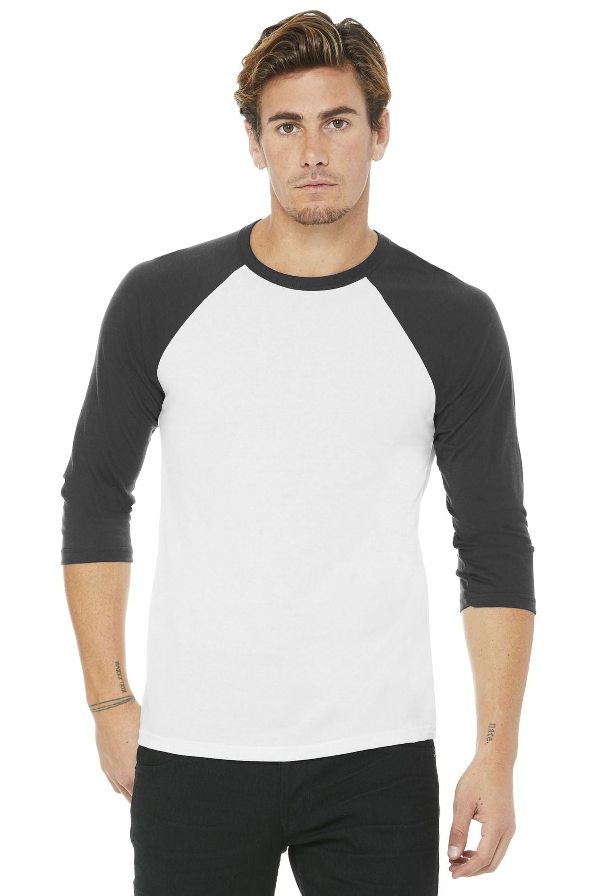 BELLA+CANVAS Unisex 3/4-Sleeve Baseball Tee BC3200