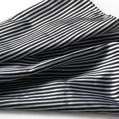 Blando Black & White Stripe Elegant Fashion Soft Natural Silk Scarf/Wrap/Shawl(Large)