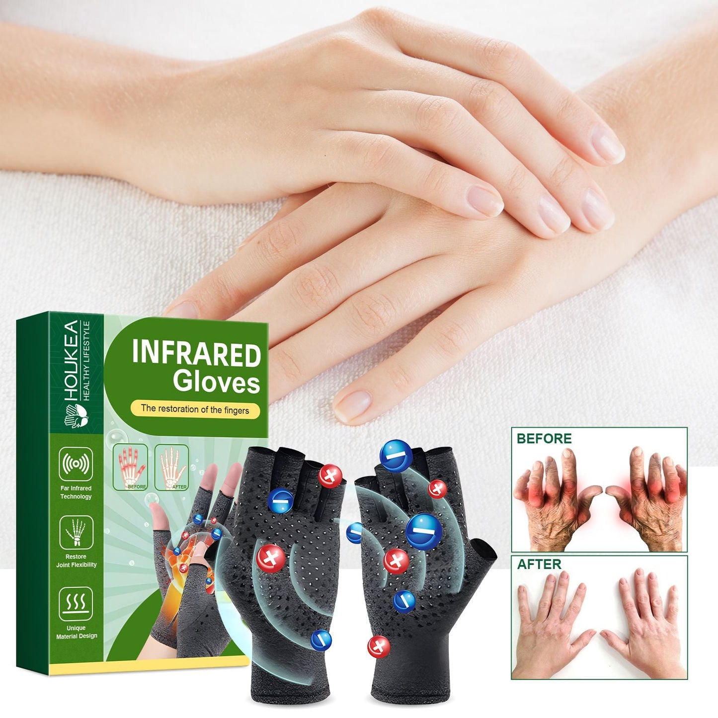 Houkea Joint Care Gloves Relieve Thumb Stiffness And Finger Joint Soreness And Swelling Discomfort Care Gloves