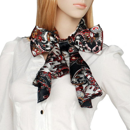 Blando Black Distinctive Stylish Paisley Pattern Fashion Soft Natural Silky Scarf/Wrap/Shawl(Small)