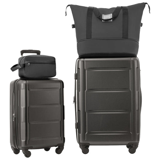 2 Piece Luggage Set with Bags Expanable Spinner Wheels ABS Lightweight Suitcase with TSA Lock 20inch+28inch