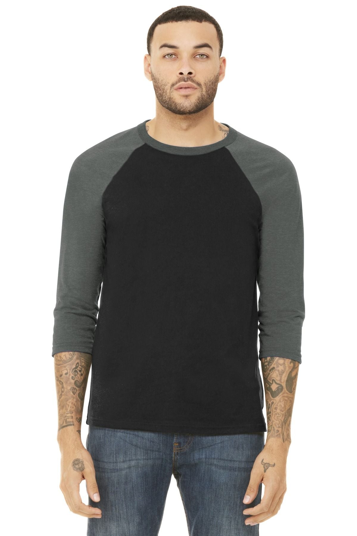 BELLA+CANVAS Unisex 3/4-Sleeve Baseball Tee BC3200