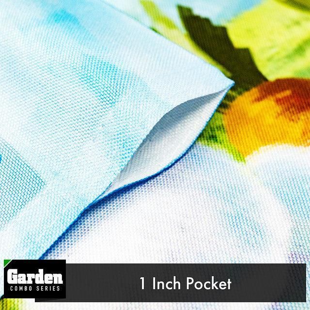 Combo Pack Garden Flag Stand Black 36x16 Inch & Garden Flag Happy Easter Carrots Colorful Eggs with Bunny in Basket 12x18 Inch