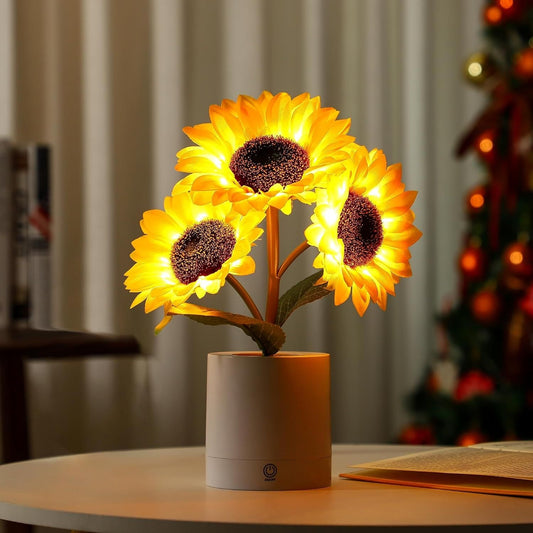Sunflower Flower Lamp Gifts for Birthday Valentines Mothers Day Gifts for Women Mom Grandma Girlfriend Friend Wife Anniversary Birthday, Bedroom Bar Coffee Shop Sunflower Light Lamp Decor